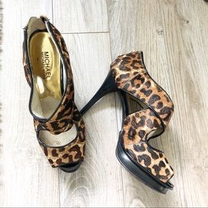 Michael Kors dyed composed cowhide sandals heels